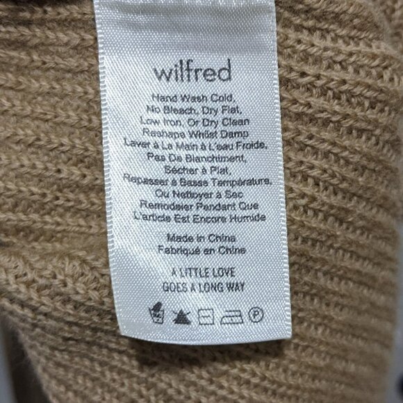 Aritzia Wilfred | Olivie long, merino-wool cardigan vest in Camel - Picture 10 of 10